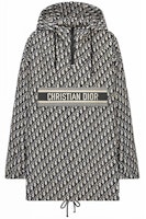 (Women) Dior Oblique Printed Tech Taffeta Hooded Jacket Black 117C10A2970-X5803 (Women) Dior Oblique Printed Tech Taffeta Hooded Jacket Black 117C10A2970-X5803