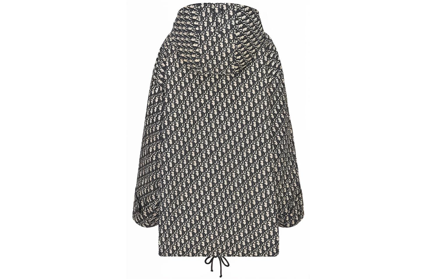 Lookbook (W) Dior Oblique 印花科技塔夫塔連帽外套 黑色 117C10A2970-X5803