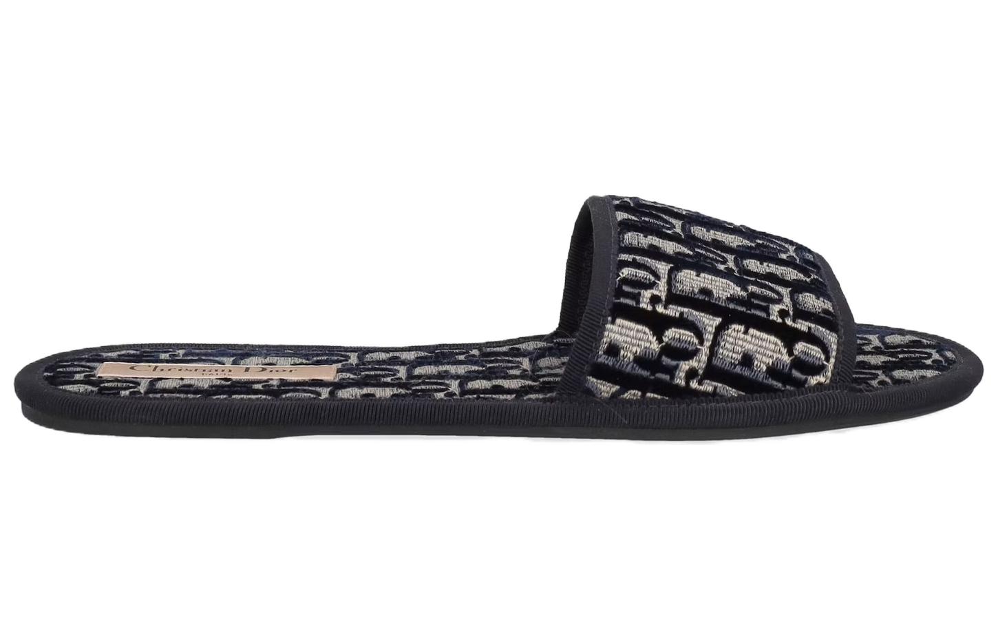 Order (W) Dior Oblique Slipper ''Chez Moi Schwarz Samt'' KCQ488VOB_S56B