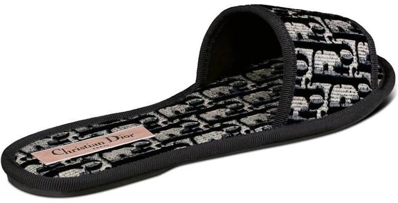 (W) Dior Oblique Slipper ''Chez Moi Schwarz Samt'' KCQ488VOB_S56B 1
