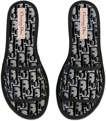 (W) Dior Oblique Slipper ''Chez Moi Schwarz Samt'' KCQ488VOB_S56B 2