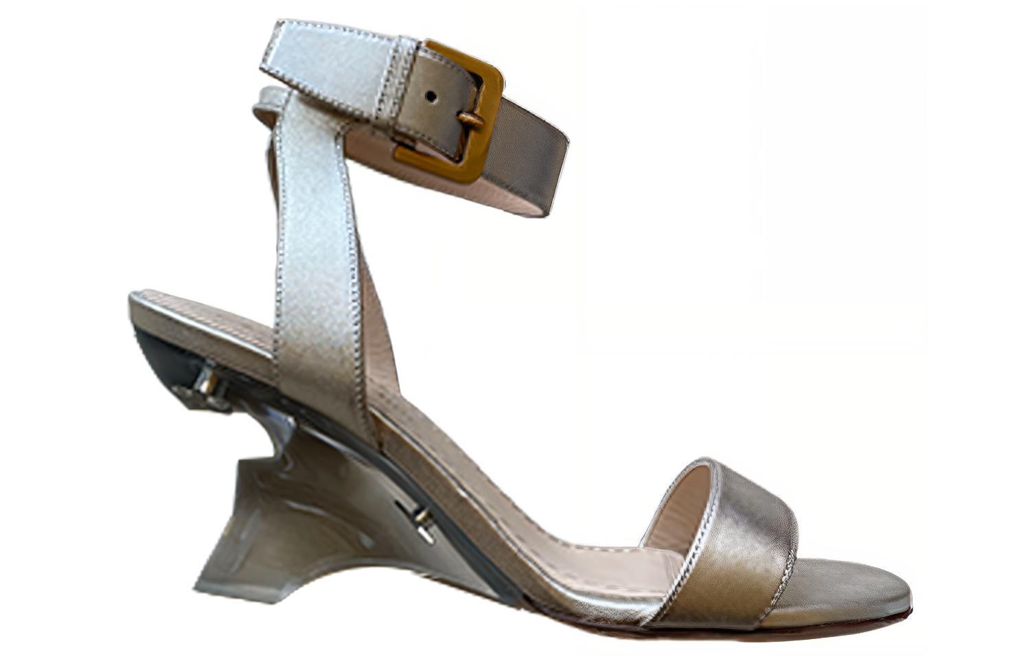 Order (W) Diorプラチナ バックルスライド サンダル KDQ219LAM_S54K