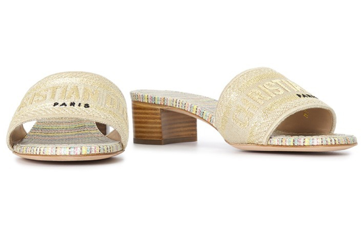 Shop (Women) Dior Open-Toe Fashion Casual Sandal 'Gold' KCQ244MLU_S72K