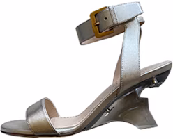 (Women) Dior Open-Toe Buckle Slide Sandals 'Platinum' KDQ219LAM_S54K (Women) Dior Open-Toe Buckle Slide Sandals 'Platinum' KDQ219LAM_S54K