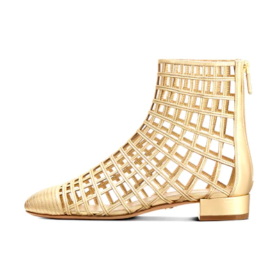 (W) Dior Oracle Vintage Ankle Boot 'Gold'