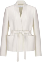 (Women) DIOR Palto SS23 White Short Belted Straight-Cut Casual Coat 321V20A1166-X0150 (Women) DIOR Palto SS23 White Short Belted Straight-Cut Casual Coat 321V20A1166-X0150