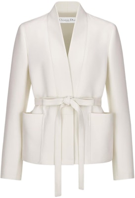 (Women) DIOR Palto SS23 White Short Belted Straight-Cut Casual Coat 321V20A1166-X0150 Order (Women) DIOR Palto SS23 White Short Belted Straight-Cut Casual Coat 321V20A1166-X0150