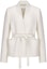 Order (Women) DIOR Palto SS23 White Short Belted Straight-Cut Casual Coat 321V20A1166-X0150