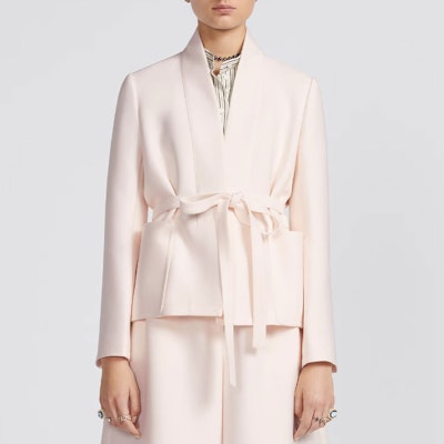 (Women) DIOR Palto SS23 White Short Belted Straight-Cut Casual Coat 321V20A1166-X0150 Shop (Women) DIOR Palto SS23 White Short Belted Straight-Cut Casual Coat 321V20A1166-X0150