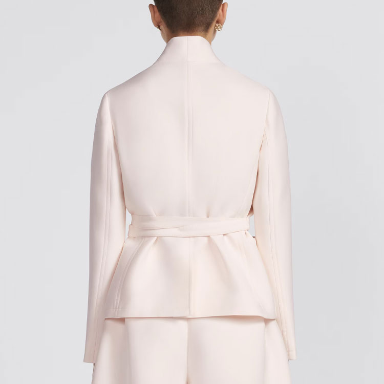 Purchase (Women) DIOR Palto SS23  White Short Belted Straight-Cut Casual Coat 321V20A1166-X0150
