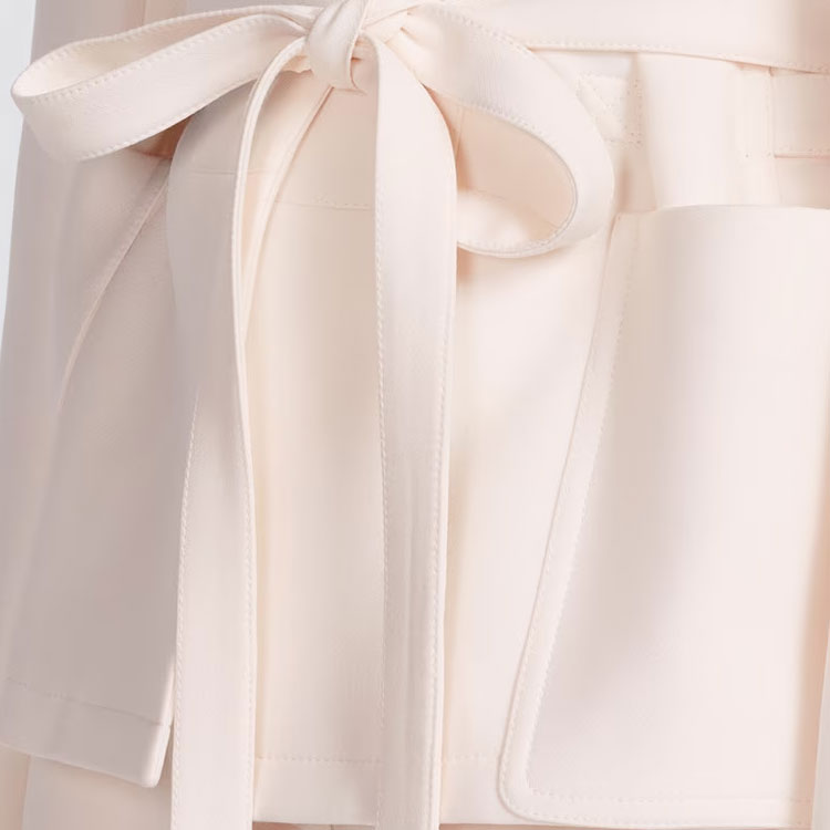 Details for (Women) DIOR Palto SS23  White Short Belted Straight-Cut Casual Coat 321V20A1166-X0150