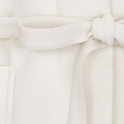 (Women) DIOR Palto SS23 White Short Belted Straight-Cut Casual Coat 321V20A1166-X0150 Sizing (Women) DIOR Palto SS23 White Short Belted Straight-Cut Casual Coat 321V20A1166-X0150