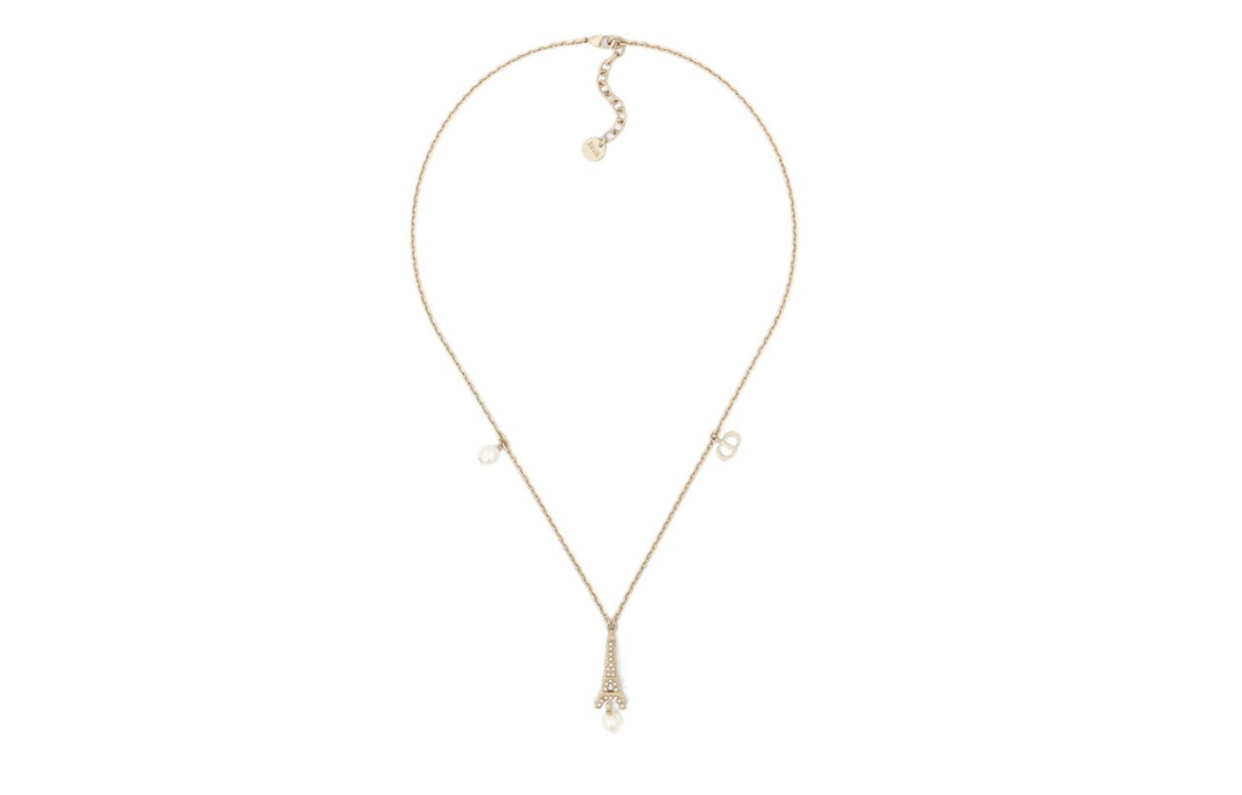 (Women) DIOR Paris Eiffel Tower Resin Pearl Gold Metal Necklace for Women - Gold N2405WOMRS 圖 2