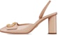 (W) Kasut Tumit Tinggi Dior Kulit Berkilat 'Nude Block Heel' 8cm KCV073VNI_S18U