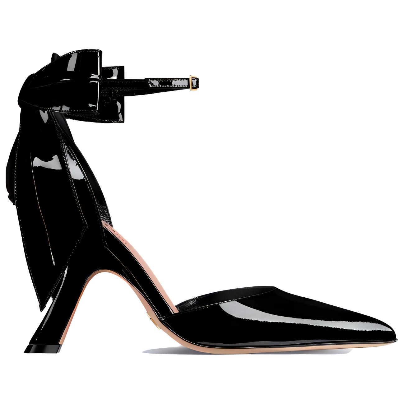 Order (W) Escarpins Dior en Cuir Verni ''Élégance Simple'' Talons 10cm ''Noir'' KCV144VNI_S900