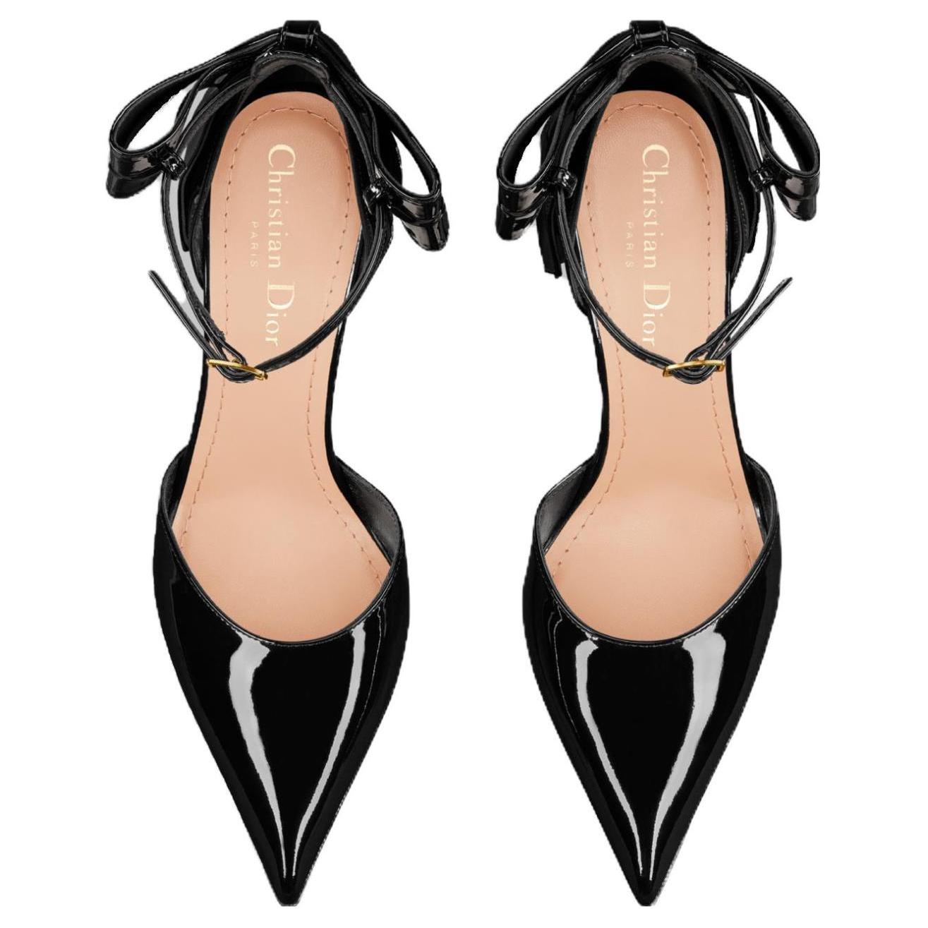 Purchase (W) Escarpins Dior en Cuir Verni ''Élégance Simple'' Talons 10cm ''Noir'' KCV144VNI_S900