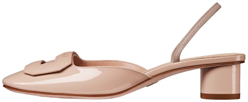 (Women) Dior Patent Leather Round Toe Chunky Heel 3.5cm 'Nude' KDB828VCA_S18U (Women) Dior Patent Leather Round Toe Chunky Heel 3.5cm 'Nude' KDB828VCA_S18U
