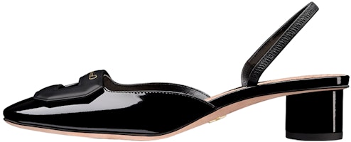 (Women) Dior Patent Leather Round Toe Chunky High Heel 3.5cm 'Black' KCB828VCA_S900 (Women) Dior Patent Leather Round Toe Chunky High Heel 3.5cm 'Black' KCB828VCA_S900