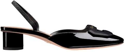 DIOR迪奧 漆皮 圓頭 粗跟 高跟鞋 3.5cm 女款 黑色 Order DIOR迪奧 漆皮 圓頭 粗跟 高跟鞋 3.5cm 女款 黑色