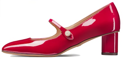 (Women) Dior Patent Leather Square-Toe Elastic Band Chunky Heel 5cm 'Red' KCV138VNI_S54R (Women) Dior Patent Leather Square-Toe Elastic Band Chunky Heel 5cm 'Red' KCV138VNI_S54R