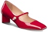 Lookbook (W) Dior Kulit Berkilau Kasut Tumit 5cm Berbentuk Petak Bertali Anjal 'Merah' KCV138VNI_S54R