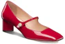 Lookbook (W) Dior Lackleder Quadratisch Elastic Band Blockabsatz 5cm ''Rot'' KCV138VNI_S54R