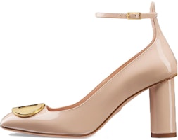 (Women) Dior Patent Leather Square Toe Chunky Heel Pumps 'Beige' KCV137VNI_S18U (Women) Dior Patent Leather Square Toe Chunky Heel Pumps 'Beige' KCV137VNI_S18U