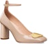 Lookbook (W) Dior Kasut Tumit Tebal Kaki Empat Kulit Berkilat 'Beige' KCV137VNI_S18U