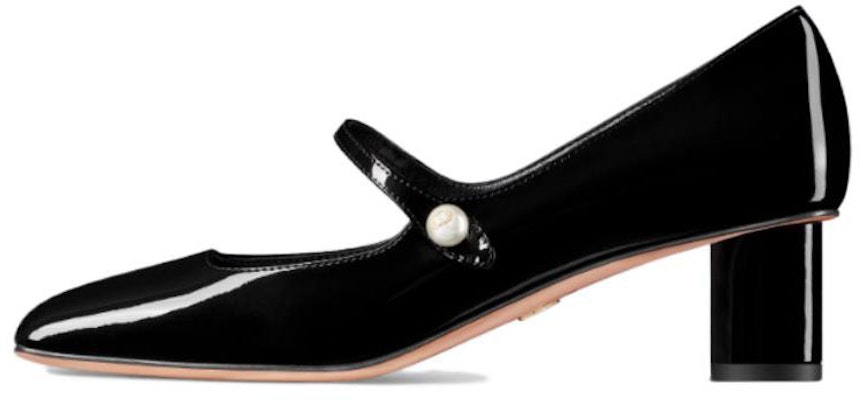 (Women) Dior Patent Leather Square Toe Elastic Band Chunky Heel 5cm 'Black' KCV138VNI_S900 Buy (Women) Dior Patent Leather Square Toe Elastic Band Chunky Heel 5cm 'Black' KCV138VNI_S900
