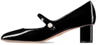Buy (W) Dior Kulit Patent Tumit Tebal Persegi 5cm 'Hitam' Adjustable Elastic Band KCV138VNI_S900