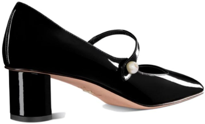 (Women) Dior Patent Leather Square Toe Elastic Band Chunky Heel 5cm 'Black' KCV138VNI_S900 Shop (Women) Dior Patent Leather Square Toe Elastic Band Chunky Heel 5cm 'Black' KCV138VNI_S900