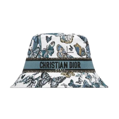 (Women) DIOR Pattern Design Blue Bucket Hat - 41DTM923X130583