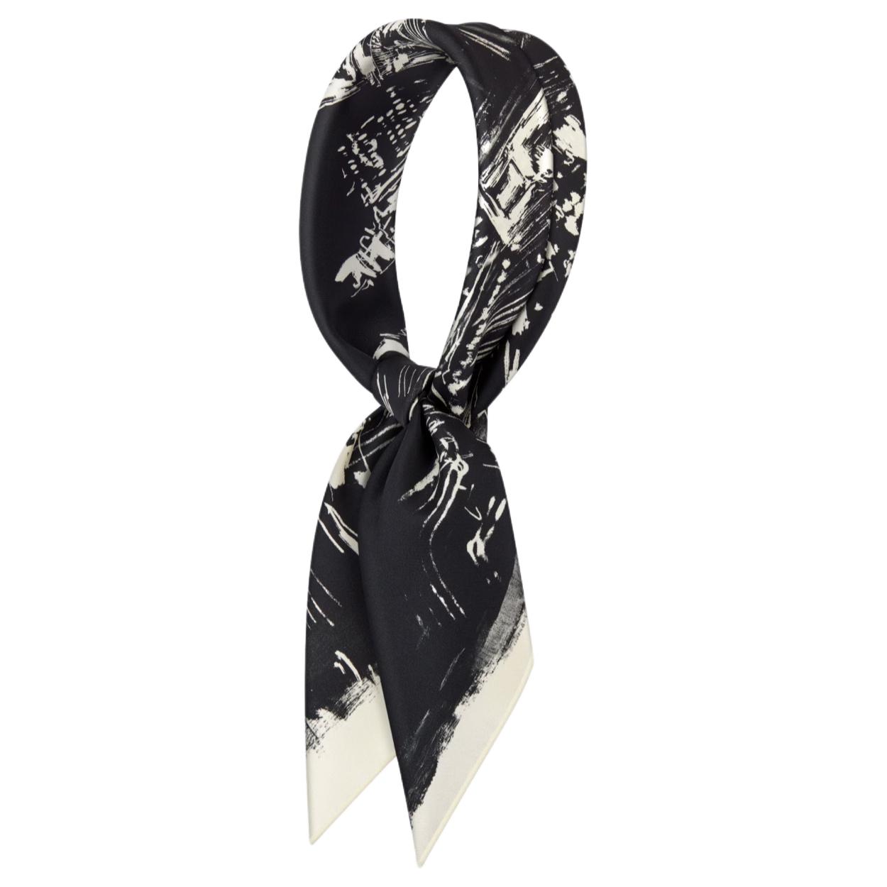 (Women) DIOR Pattern Print Silk Twill Scarf Black  Accessories. 44PAA090I605 圖 4