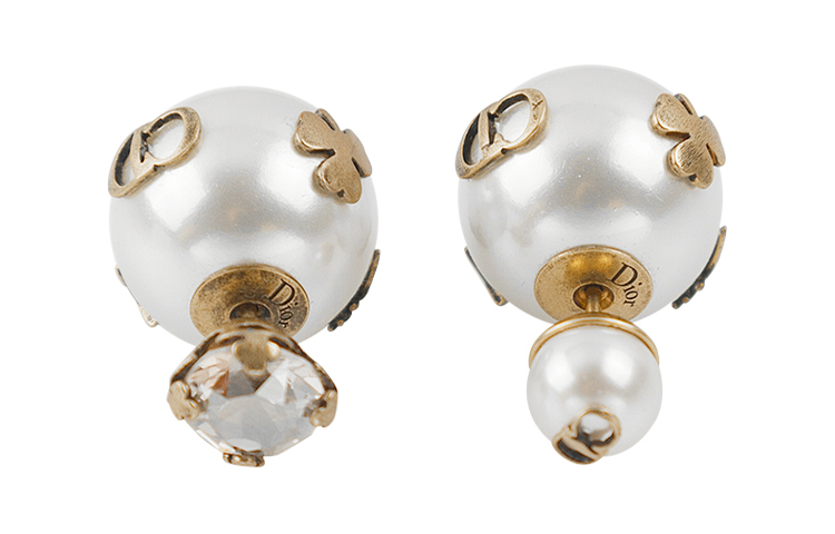 (Women) DIOR Pearl Bee Decor Metal Earrings White E0665TRIRS-D908 圖 3