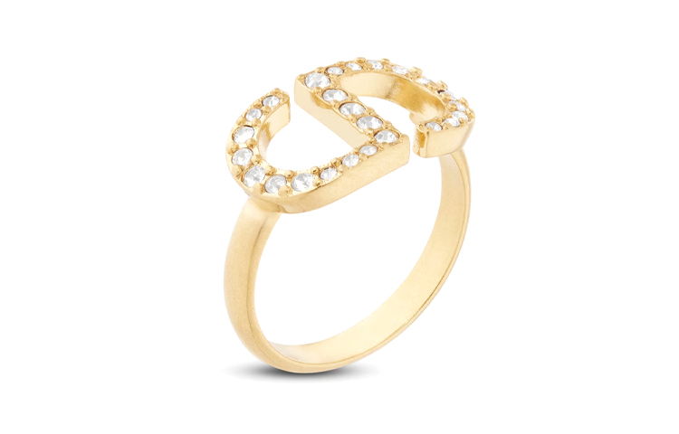 Order (W) DIOR PETIT CD 金戒指搭配銀色水晶 女性專用配飾 R1508WOMCY-D03S