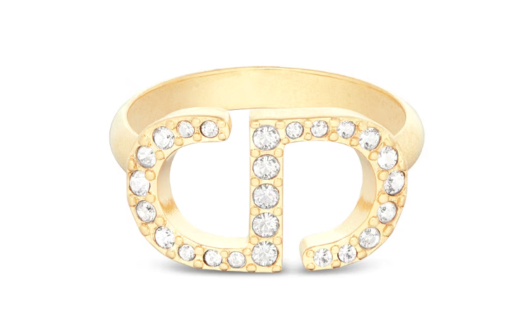 Lookbook (W) DIOR PETIT CD 金戒指搭配銀色水晶 女性專用配飾 R1508WOMCY-D03S