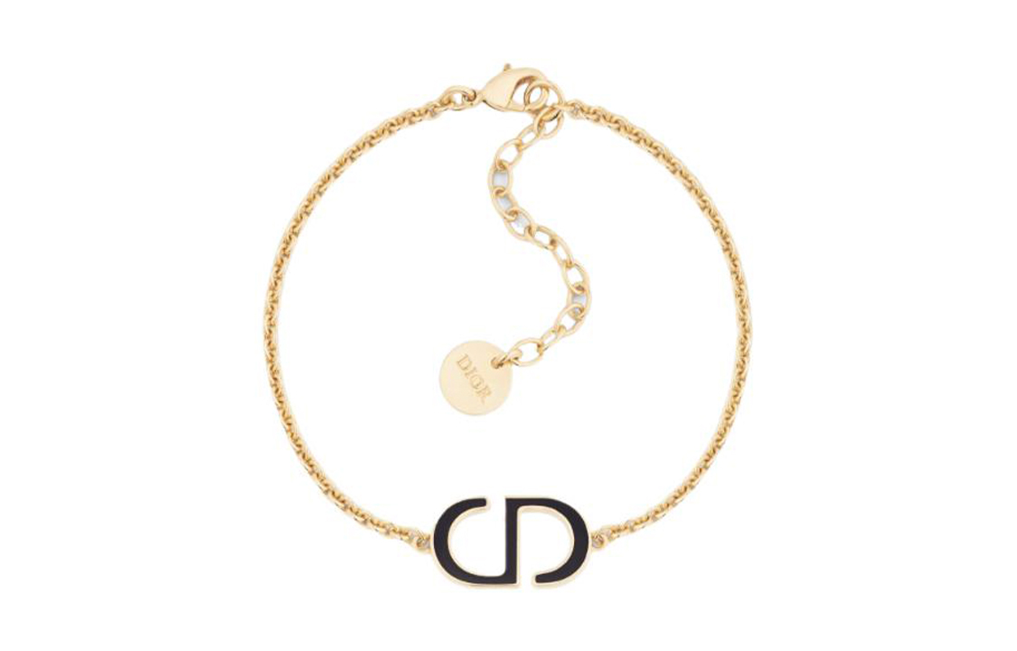 (Women) DIOR PETIT CD Logo Letter Pendant Metal Bracelet for Women - Gold. B2045WOMLQ-D307