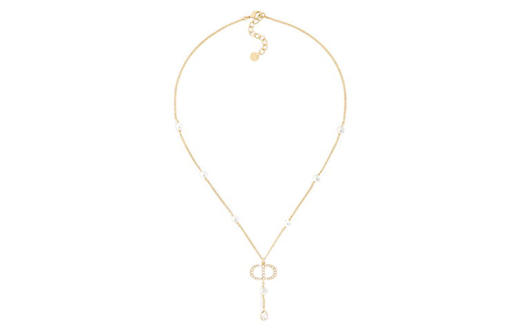 (Women) Dior Petit CD Pearl Crystal Pendant Necklace  Gold. N1674PTCCY-D301 圖 3