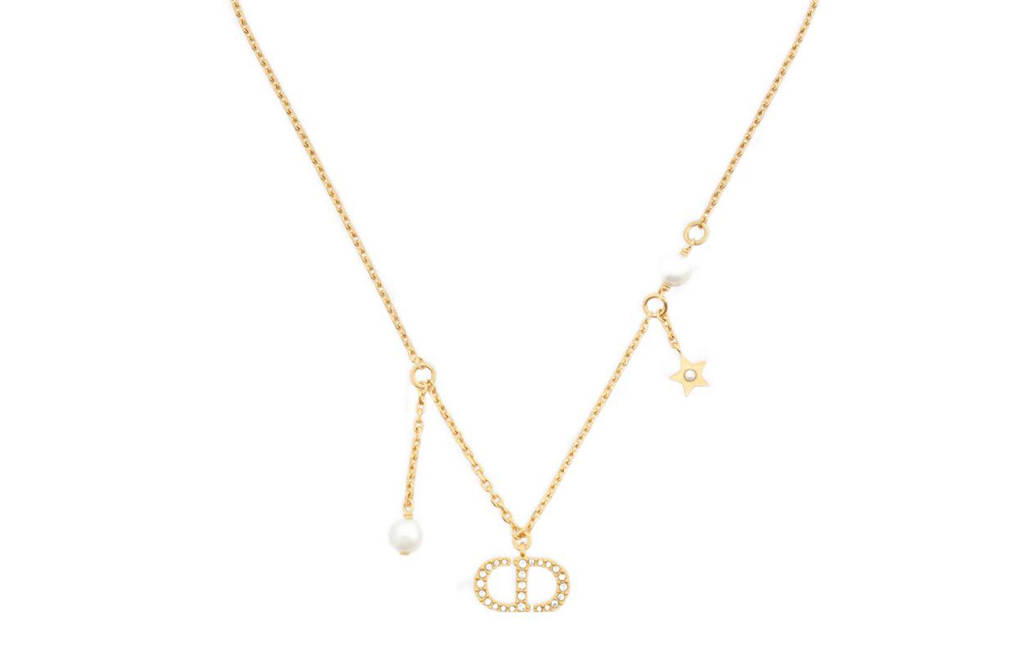 (Women) Dior Petit CD Pearl Star Logo Pendant Necklace for Women. N1673PTCCY-D301