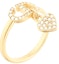 Buy (W) Cincin Dior Petit CD Logam Emas dengan Kristal Putih Perhiasan R1067PTCCY-D301