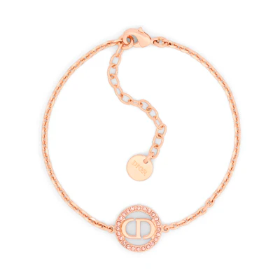 (Women) DIOR PETIT CD Rose Gold Letter Cutout Bracelet. B1953WOMCY-D12P