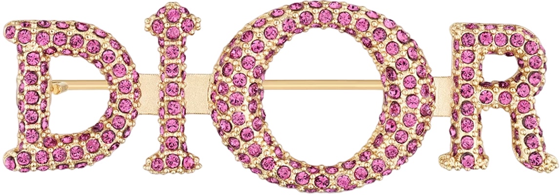 (Women) DIOR Pink Brooch with Gold Finish Metal and Crystal Accents for Women. V1105WOMCY-D37P Buy (Women) DIOR Pink Brooch with Gold Finish Metal and Crystal Accents for Women. V1105WOMCY-D37P