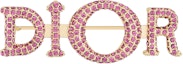Order (Women) DIOR Pink Brooch with Gold Finish Metal and Crystal Accents for Women. V1105WOMCY-D37P