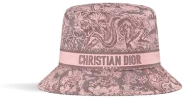 (Women) DIOR Pink Monogram Print Cotton Bucket Hat for Women. 34TDJ923X132C883 (Women) DIOR Pink Monogram Print Cotton Bucket Hat for Women. 34TDJ923X132C883