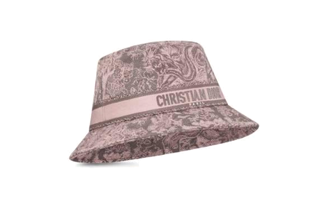 Lookbook (W) Topi Bucket DIOR Pink Monogram Print Katun Wanita. 34TDJ923X132C883