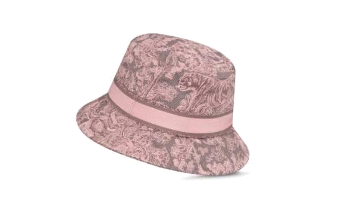 Shop (W) Topi Bucket DIOR Pink Monogram Print Katun Wanita. 34TDJ923X132C883