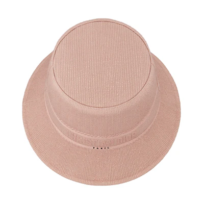 (Women) Dior Pink Narrow Brim Logo Bucket Hat Fisherman Cap for Women 04DBB923A132-C400