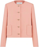 (Women) Dior Pink Solid Button-Up Long-Sleeve Jacket 421V54A1166-X4153 (Women) Dior Pink Solid Button-Up Long-Sleeve Jacket 421V54A1166-X4153
