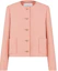 Order (Women) Dior Pink Solid Button-Up Long-Sleeve Jacket 421V54A1166-X4153