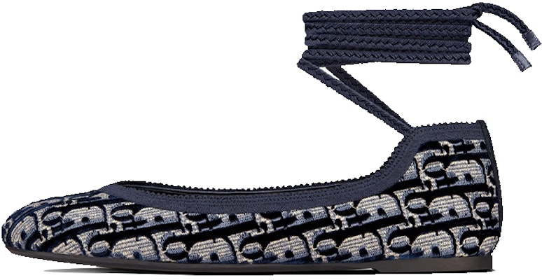 (W) 디올 자수 네이비 블루 발레 플랫 슈즈 (Dior Poem Embroidered Navy Blue Ballet Flats) KCB690VOB_S56B Buy (W) 디올 자수 네이비 블루 발레 플랫 슈즈 (Dior Poem Embroidered Navy Blue Ballet Flats) KCB690VOB_S56B